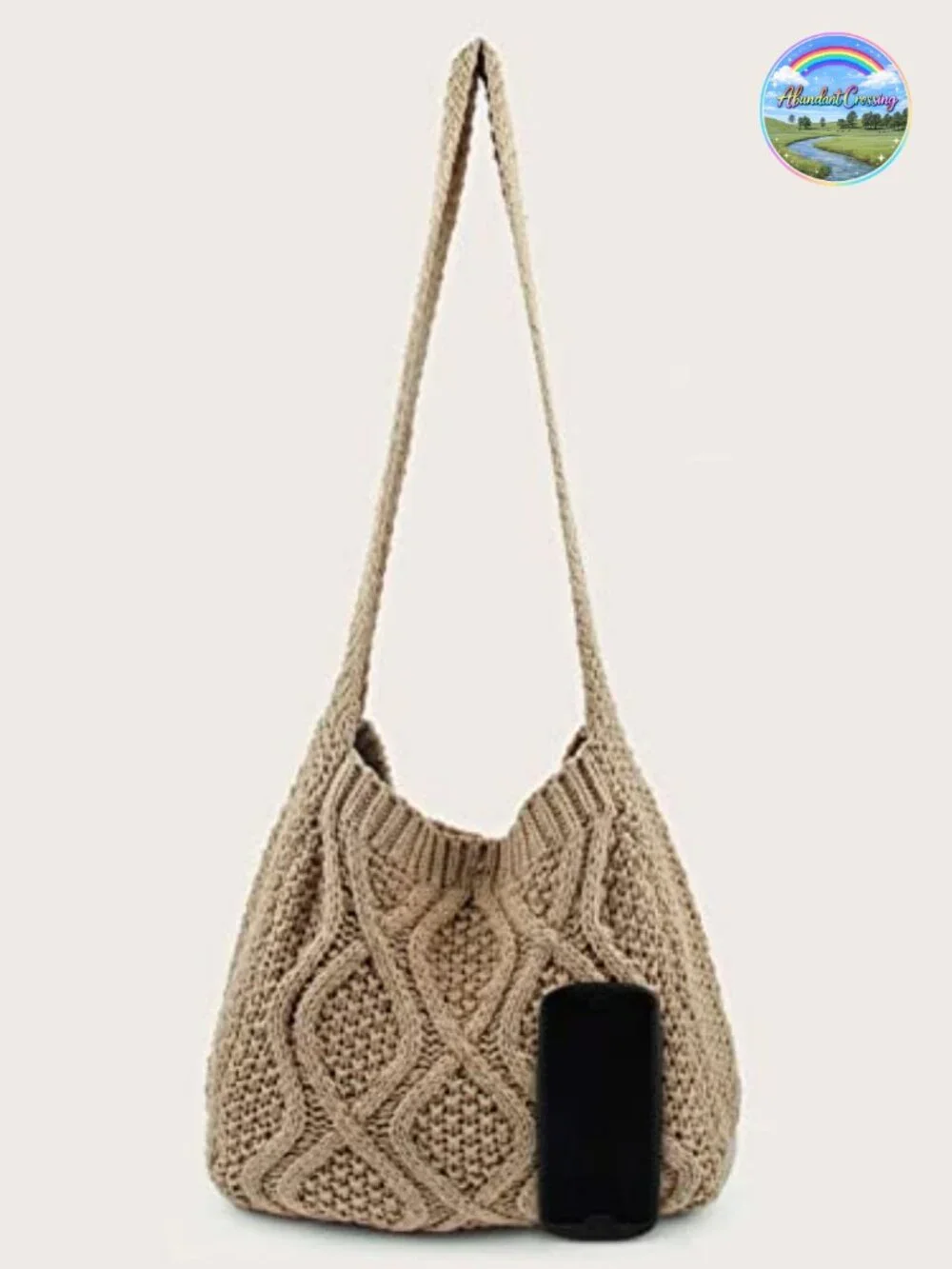 Crochet Hobo Knitted Tote Bag Shopping Shoulder Bag Large Capacity